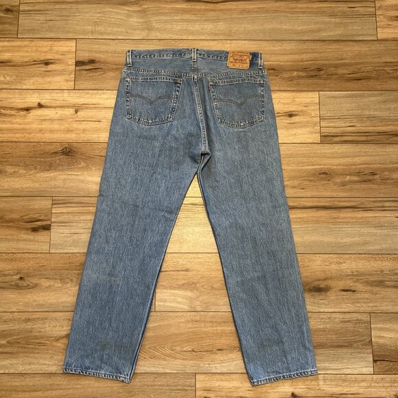 Men's VTG Levis 501 Original Fit Denim Jeans 38x30 Blue USA Made Button Fly 90s - Picture 7 of 12